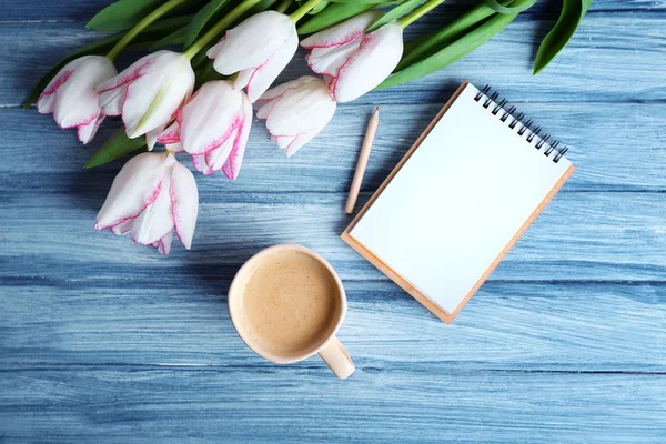 Bouquet of fresh tulips — Stock Photo, Image