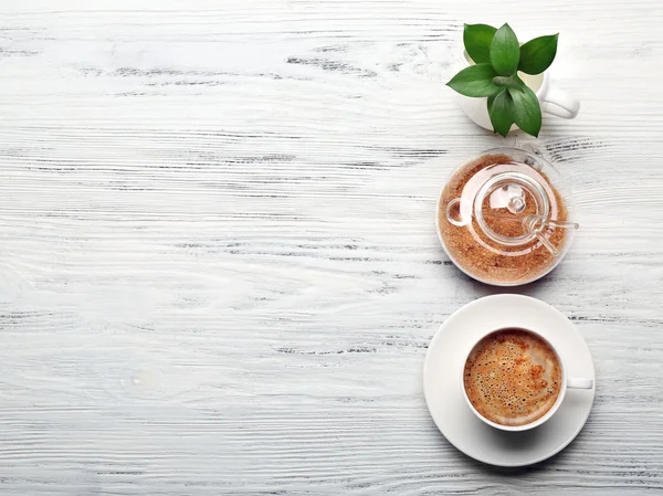 Coffee and brown sugar — Stock Photo, Image