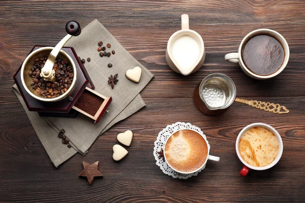 Tasses de café aux haricots — Photo