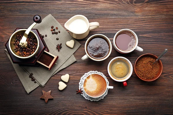 Tazas de café con frijoles — Foto de Stock