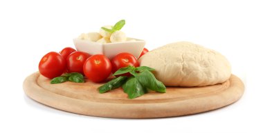 Taze hamur ve pizza için farklı malzemeler