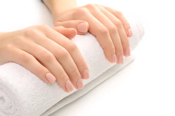 Woman hands with beautiful manicure — Stock Photo, Image