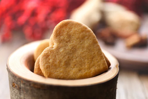 Biscotti a forma di cuore — Foto Stock