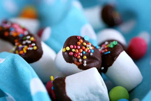 Νόστιμο marshmallows με σοκολάτα — Φωτογραφία Αρχείου