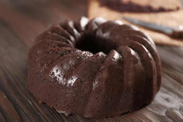 Крупный план шоколадного торта — стоковое фото