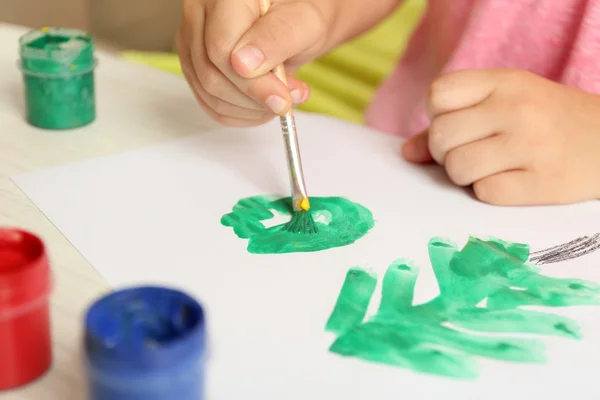 Child drawing closeup — Stock Photo, Image