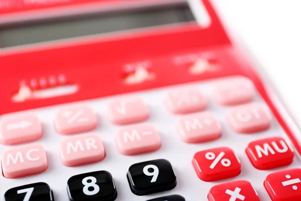 Rode Calculator met knoppen — Stockfoto