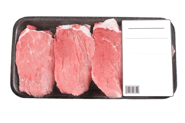 Pedaços de carne embalados — Fotografia de Stock