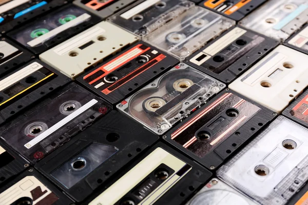 Collection of audio cassettes. — Stock Photo, Image