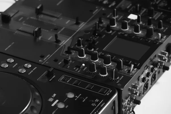 DJ mixer close-up — Fotografia de Stock