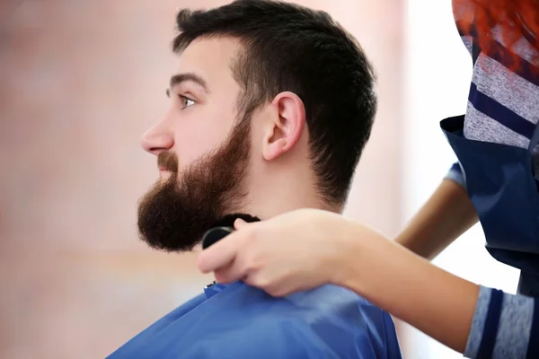 Friseur Reinigung Client Gesicht — Stockfoto