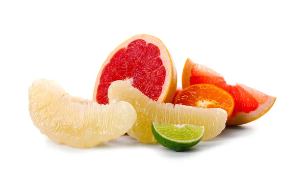 Färgglada citrus segment och halvor — Stockfoto