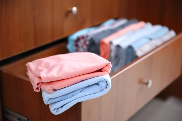 Neatly folded clothes — Stock Photo, Image