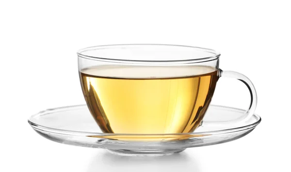 Tazza di tè isolato su bianco — Foto Stock