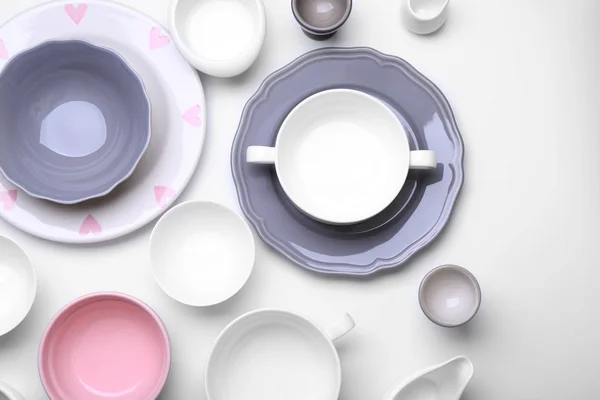 Prázdné nádobí barevné — Stock fotografie