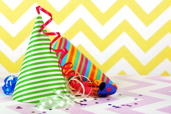 Party hats on  background — Stock Photo, Image