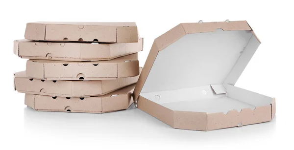 Pila de cajas de pizza — Foto de Stock