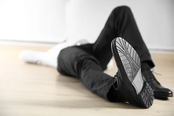 Tired Businessman Lying Floor — Stock Photo, Image