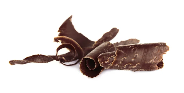 Chips de chocolate con leche, aislados en blanco —  Fotos de Stock