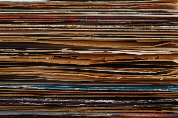 Stack di vecchi dischi in vinile — Foto Stock