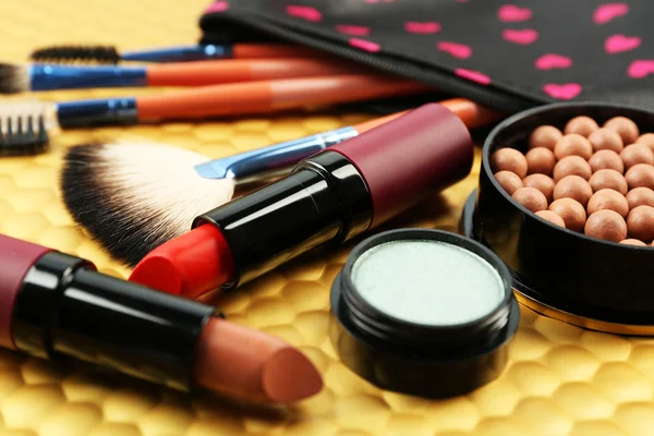 Makeup set with beautician Stock Image