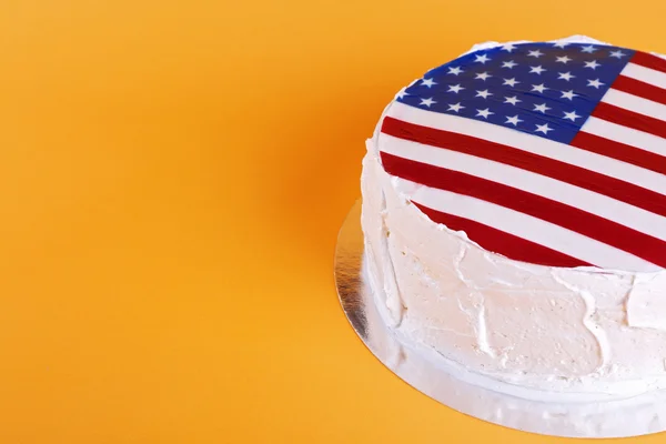 Amerikansk flagga tårta — Stockfoto