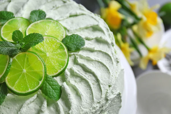 Lime cake, close up — Stock Photo, Image