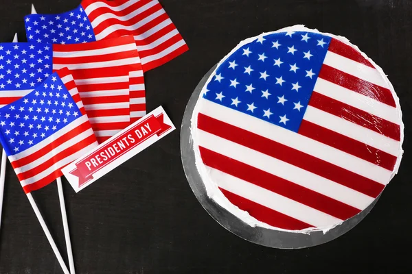 美国国旗蛋糕 — 图库照片