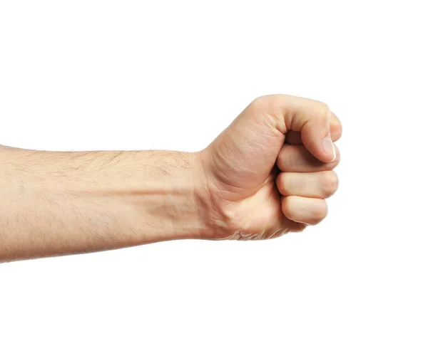 Male fist isolated — Stock Photo, Image