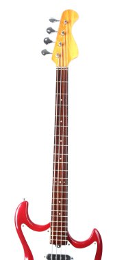 elektro gitar üzerinde beyaz