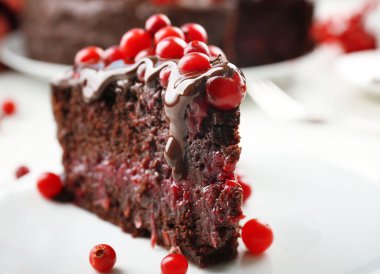 kızılcık ile çikolatalı kek 