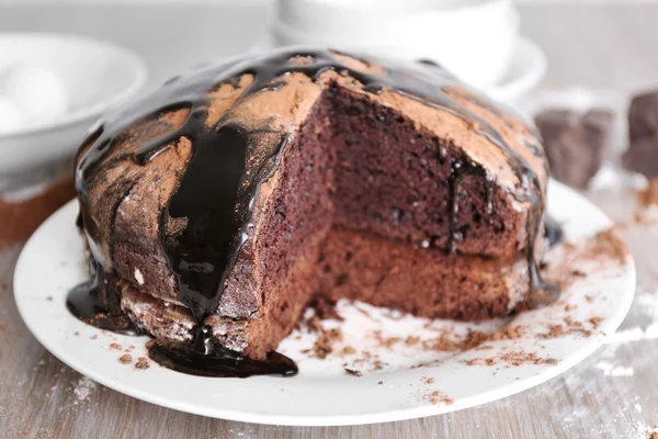 Torta de chocolate caseira — Fotografia de Stock