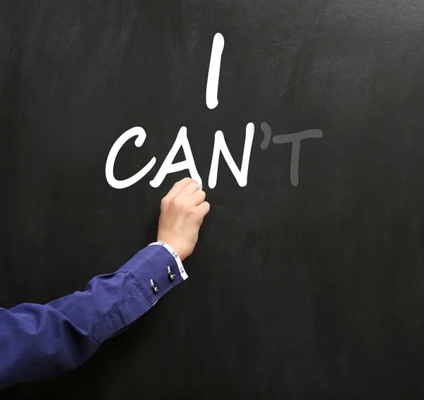 Hand schrijven woorden die ik afschuin — Stockfoto