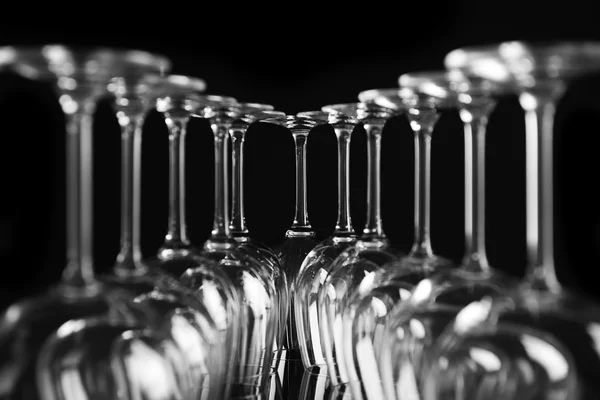 Empty wine glasses — Stock Photo, Image