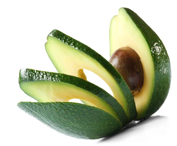 Geschnittene Avocado isoliert — Stockfoto