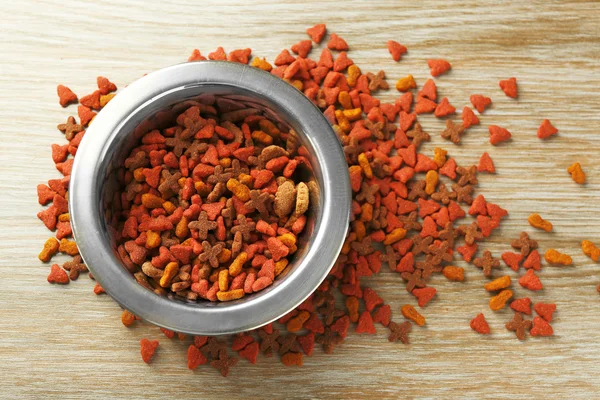 Dog food in bowl — Stock Photo, Image