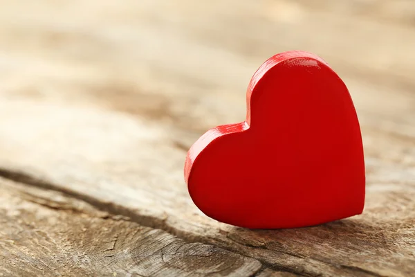 Wooden hearts on wooden background — Stock Photo, Image