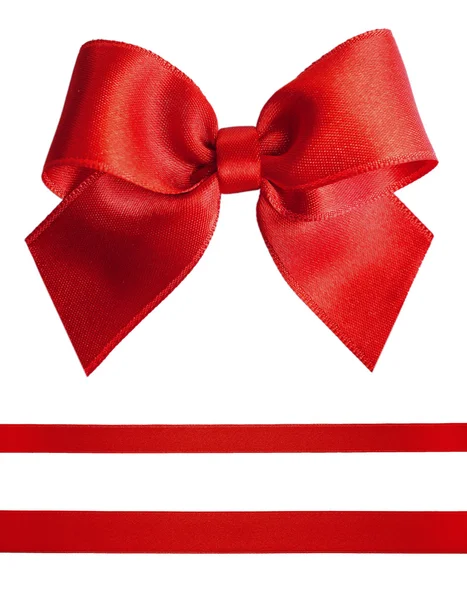 Satin bow and ribbon — Stock Photo, Image