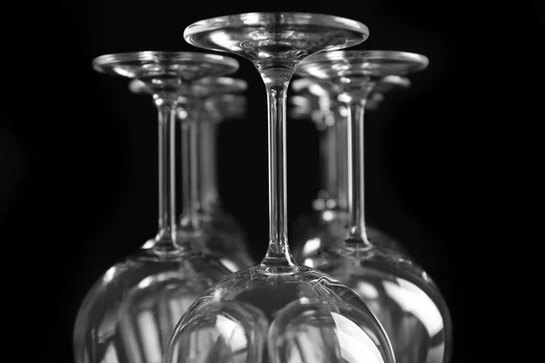 Empty wine glasses — Stock Photo, Image