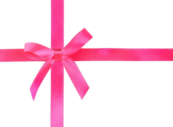 Pink ribbons and bow — Stock Photo, Image