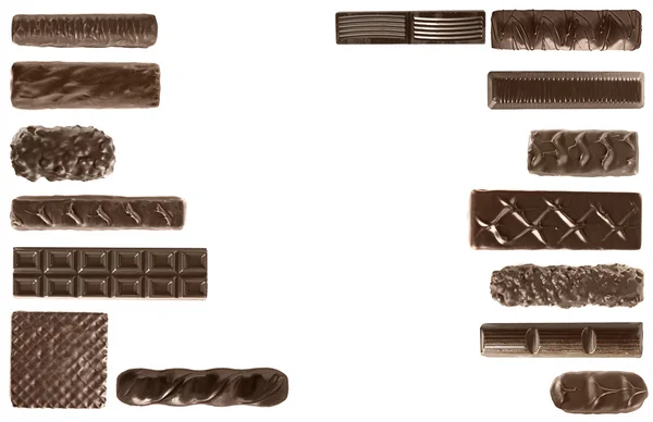 Sada čokoládových bonbónů — Stock fotografie