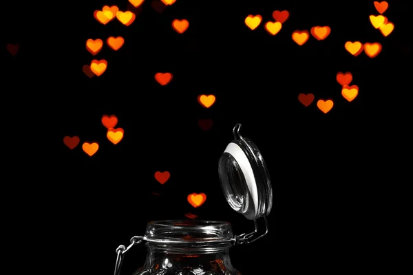 Wonder van de liefde uit glazen pot — Stockfoto