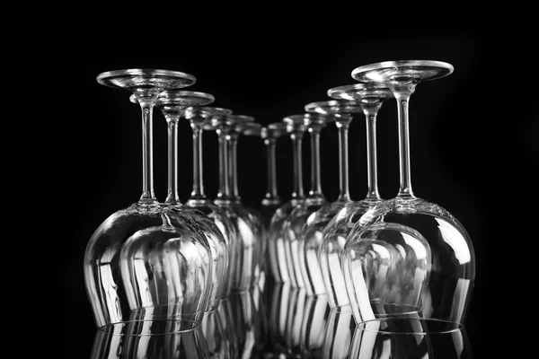 Empty wine glasses — Stock Photo, Image