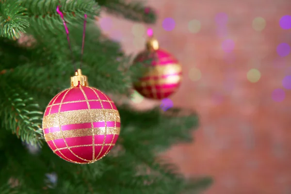 Christmas tree with decor — Stock Photo, Image