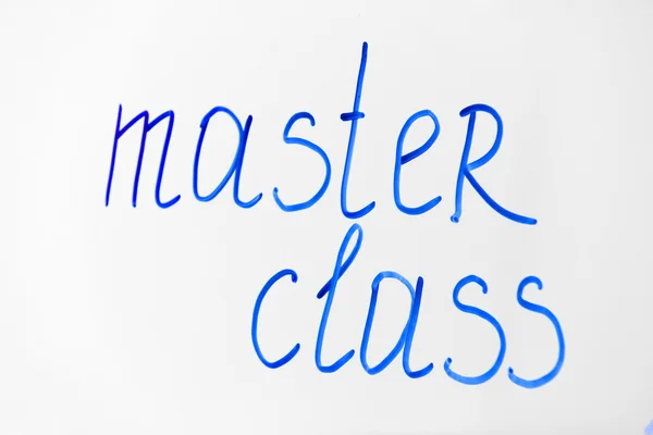 Palavras Master Class escrito — Fotografia de Stock