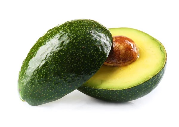 Frisk avocado isoleret på hvid - Stock-foto