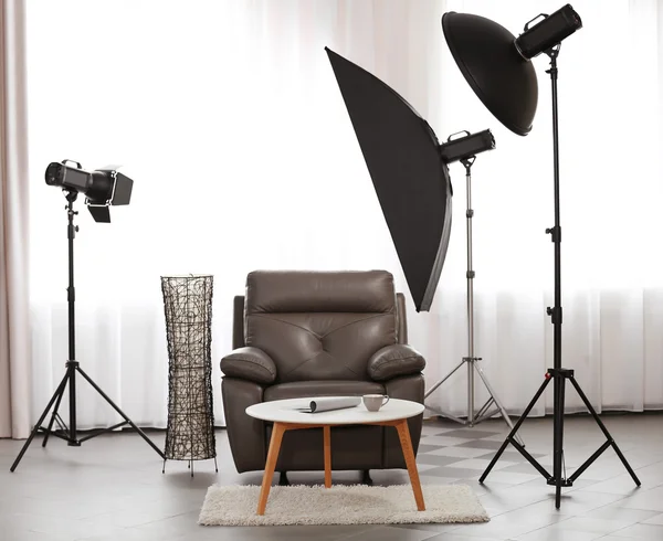 Fotostudio mit Design-Interieur — Stockfoto