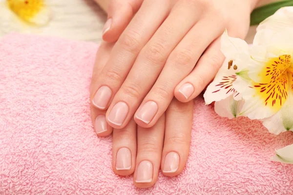 Mani con bella manicure — Foto Stock