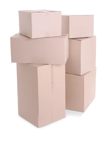 Sada kartonových krabic — Stock fotografie
