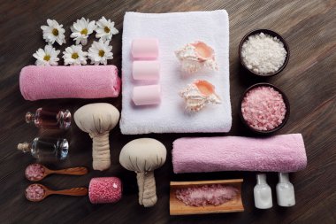 Spa kompozisyonu ahşap